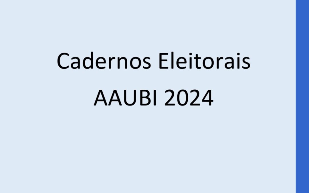 Cadernos Eleitorais AAUBI 2024